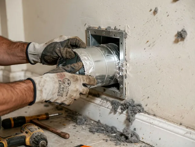 Professional dryer vent repair and installation by Broadview Heights Dryer Vent Cleaning in Broadview Heights